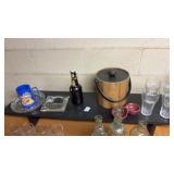 Ice Bucket, Coca Cola Glasses and Contents of