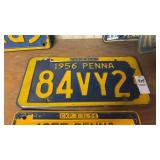 1956 Pennsylvania License Plate
