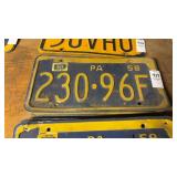 1958 Pennsylvania License Plates