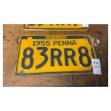 1955 Pennsylvania License Plate