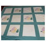 Vintage hand stitched quilt- 88 x 71 inches