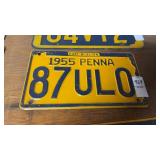 1955 Pennsylvania License Plate