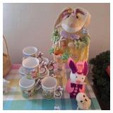 Lot of various Easter decorations