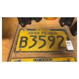 1949 Pennsylvania License Plate