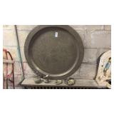 Brass Tray and Soap Dishes