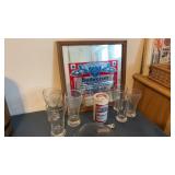 Budweiser Mirror, Glass and More