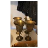 Lot of Brass Goblets