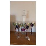 Grape Glasses and Decanter