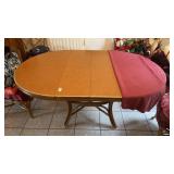 Extendable Oval Dining Table with 6 Chairs