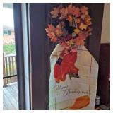 Thanksgiving flag,fall wreath