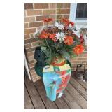 Garden Flag, Outdoor Table, Faux Flowers