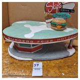 Ceramic SKIPS DRIVE IN RESTAURANT BURGERS FRIES