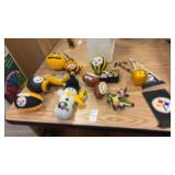 Lot of Pittsburgh Steelers Christmas Ornaments