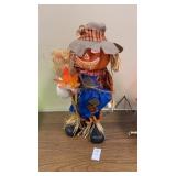 Fiber Optic Scarecrow Pumpkin Lighted Decoration