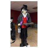 6.5 Ft Dead Head Butler Animatronic Halloween