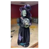 5 Ft Tall Animatronic Witch Halloween Statue