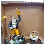 NFL Pittsburgh Steelers Santa Figurine,NFL snow