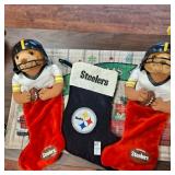 Two Vintage Pittsburgh Steelers Teddy Bear