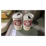 Two Iron City Beer Cans