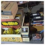 Various 8 tracks,45 records,albums and VHS tapes