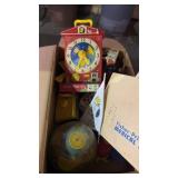 Box of Fisher Price Toys