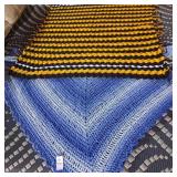 Crocheted shaw, crocheted lap blanket