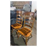 Two Carved Back Chairs