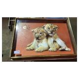 Heritage Quartz Lion Cub Clock