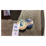 NRA Pin and Archie Bunker For President