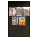 FOOTBALL CARD LOT OF 5