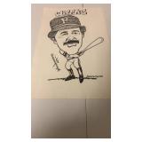 Willie Stargell Autograph Caricature artist Sam