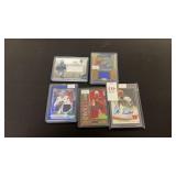 Lot of 5 NFL Patch/Auto Trading Cards