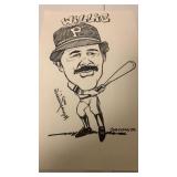 Willie Stargell Autograph Caricature artist Sam