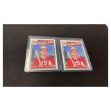 Two Mark McGuire 1985 USA Topps Rookie Cards