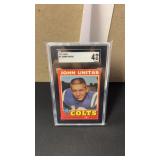 1971 Topps Johnny Unitas SGC Graded 4 Football