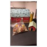 VINTAGE OHIO ART TOY BARN WITH PLASTIC ANIMALS