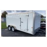 Custom Car Mate Cargo Trailer, 7ft x 16ft, Rear