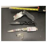 Gerber pocket knife, box cutter  & variety of