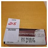 Hornady superformance 257 ROB+P 117 gr SST