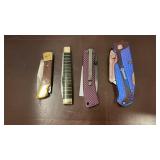 3 Pocket Knives and Folding Utility Knife
