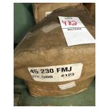 Zero 45 cal FMJ 500 count