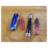 4 assorted pocket knives