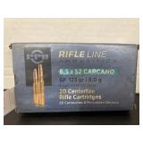 Rifle Line- 6,5 x 52 carcano SP 123 gr.