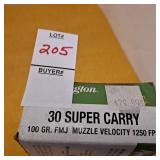 Remington 30 super carry 100 gr. FMJ MUZZLE