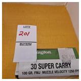 Remington 30 super carry 100 gr. FMJ MUZZLE