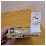 Match line ammunition 6,5x55 Swedish HP BT 120 gr