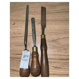 3 Vintage Sheffield wood working tools 3 Vintage Sheffield wood working tools