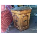 Vintage hexagonal end table - 20 inches wide with Vintage hexagonal end table - 20 inches wide with