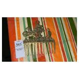 Vintage Brass Horse Comb Vintage Brass Horse Comb