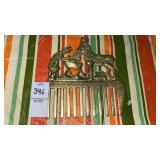 Vintage Brass Horse Comb Vintage Brass Horse Comb